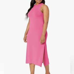 Elegant Pink Midi Dress